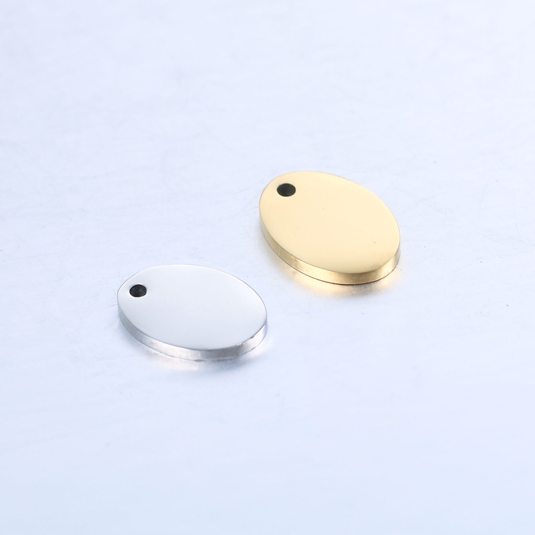 Charms Classification 5 PCS/Package 304 Stainless Steel Solid Color Polished Pendant Charms