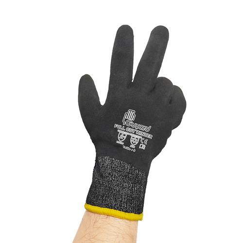Winter Full Immersion Cut-Resistant Riding Gloves with Waterproof, Oil-Proof, Wear-Resistant, Thickened Design for Cold Weather Riding, Warm and Fleece Lined