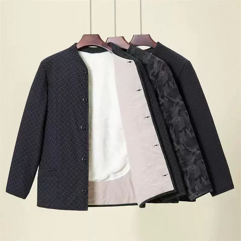 中老年男驼绒棉衣爸爸冬装立领加厚老人保暖小棉袄大码爷爷棉服