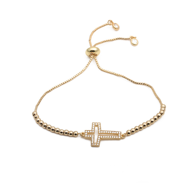 Fashion Micro-inlaid Zircon Cross Bracelet display picture 5