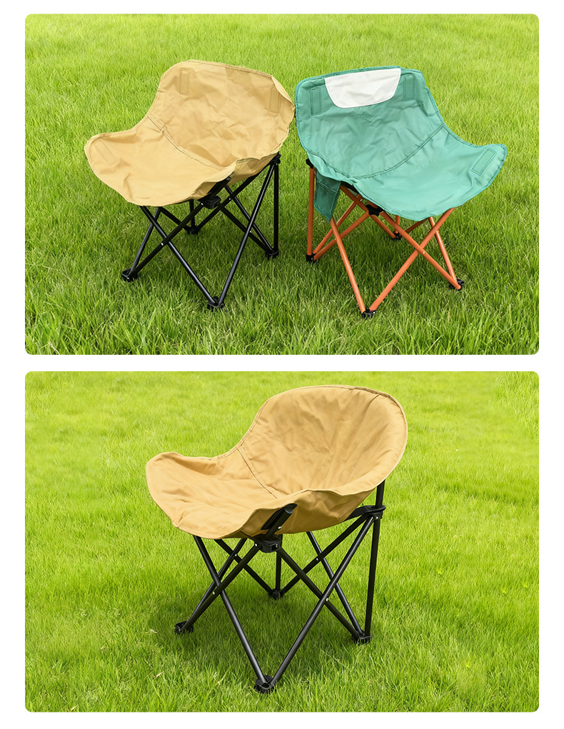 Moon Chair Manufacturer, Camping Picnic Folding Night Market Barbecue Food Stall Chair, Outdoor Fishing Stool In Stock_desvips.com