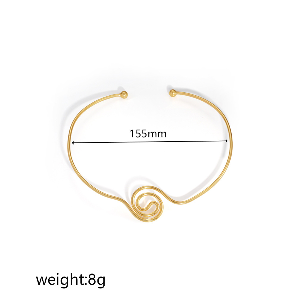 Europa y América sensación de diseño minimalista de acero inoxidable personalidad joyería india collar collar al por mayor
