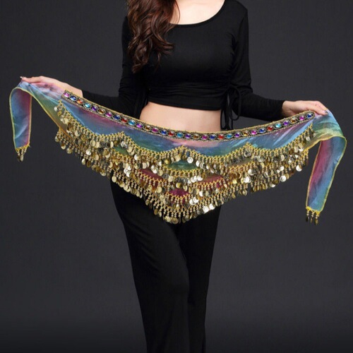 Waist Chain Belly Dance Belly Dance Waistband Multi-Coin Indian Dance Belt Performance Ring Amazon Wholesale Manufacturer