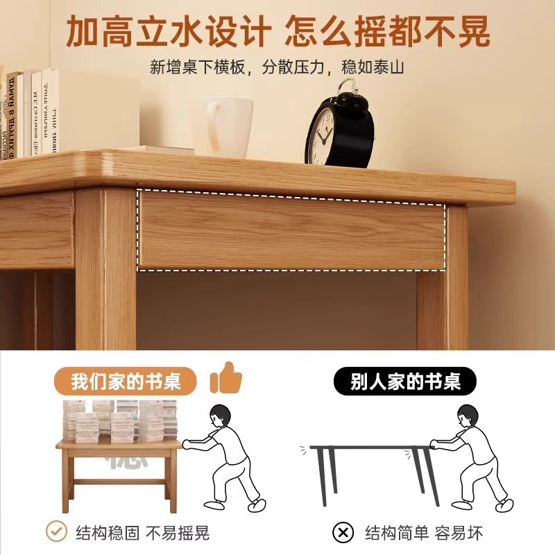 Escritorio de madera sólida escritorio de computadora escritorio de escritorio moderno simple dormitorio con cajón escritorio de escritorio