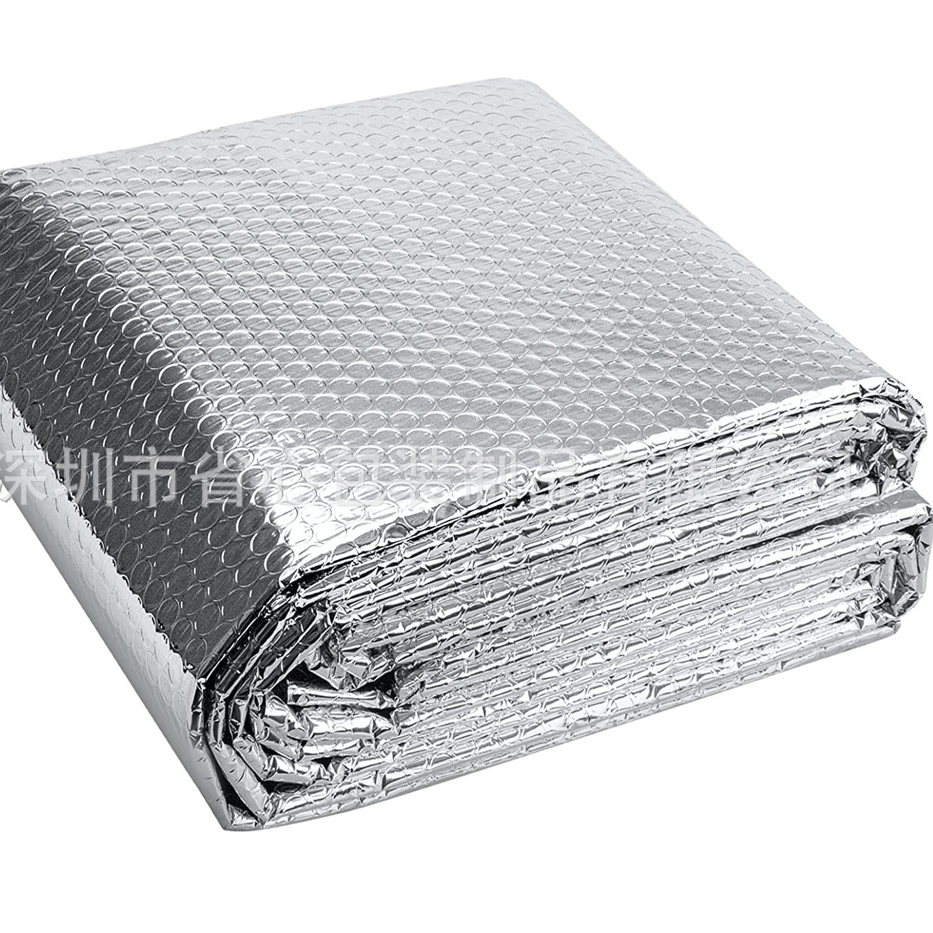 Doble cara aluminizada película de burbuja de una sola capa 0,6*5 M plegable bolsa de PE embalaje hogar aislamiento térmico material reflectante ajuste image 3