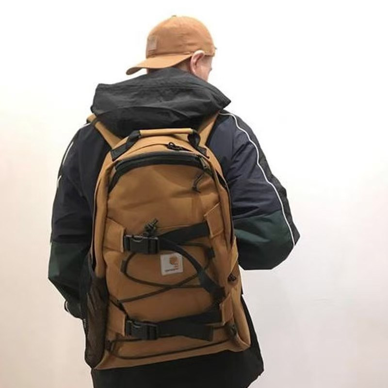 カーハートのトレンディな新しいバックパック、男性と女性のスケートボードバッグ、作業服バッグ、キャンバスコンピュータバックパック、学生スクールバッグ、トレンディなブランド|undefined