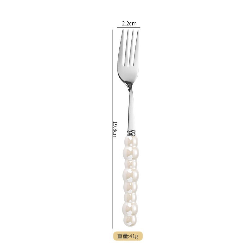 410 화이트 펄 핸들 포크