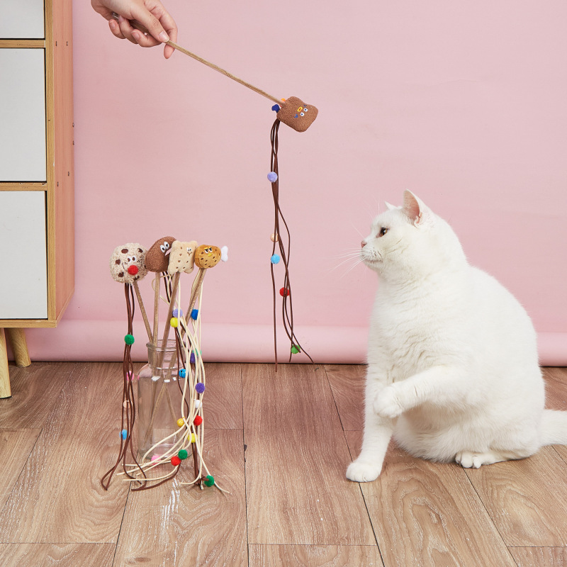 New cartoon plush Biscuit Bone series funny cat stick cartoon funny cat Rod Bell cat interactive play Cat play New cartoon plush Biscuit Bone series funny cat stick cartoon funny cat Rod Bell cat interactive play Cat play