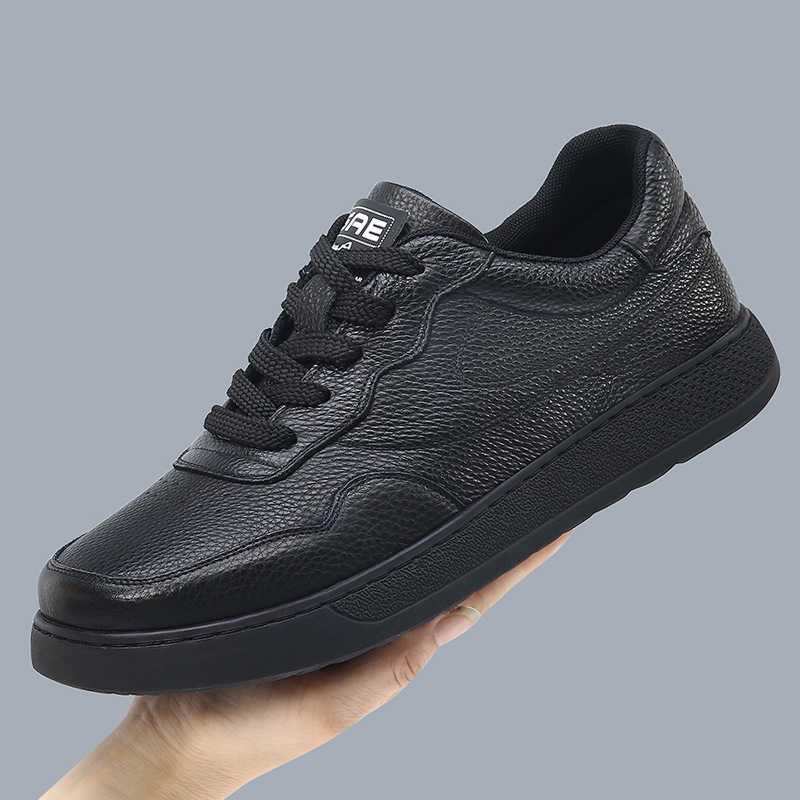 头层牛皮男鞋潮鞋子2025新款高级感休闲单鞋男士皮鞋男真皮板鞋