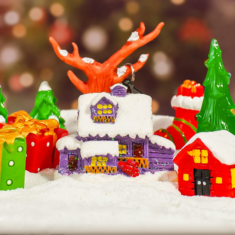 Adornos navideños de Papá Noel transfronterizos, nuevas piezas de micropaisaje de resina, reno de Año Nuevo para acuario