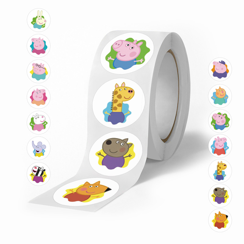 500 Cartoon Cute Peppa Pig Roll Stickers for DIY Notebooks, Stationery, and Sealing Stickers for Children 500 Cartoon Cute Peppa Pig Roll Stickers for DIY Notebooks, Stationery, and Sealing Stickers for Children