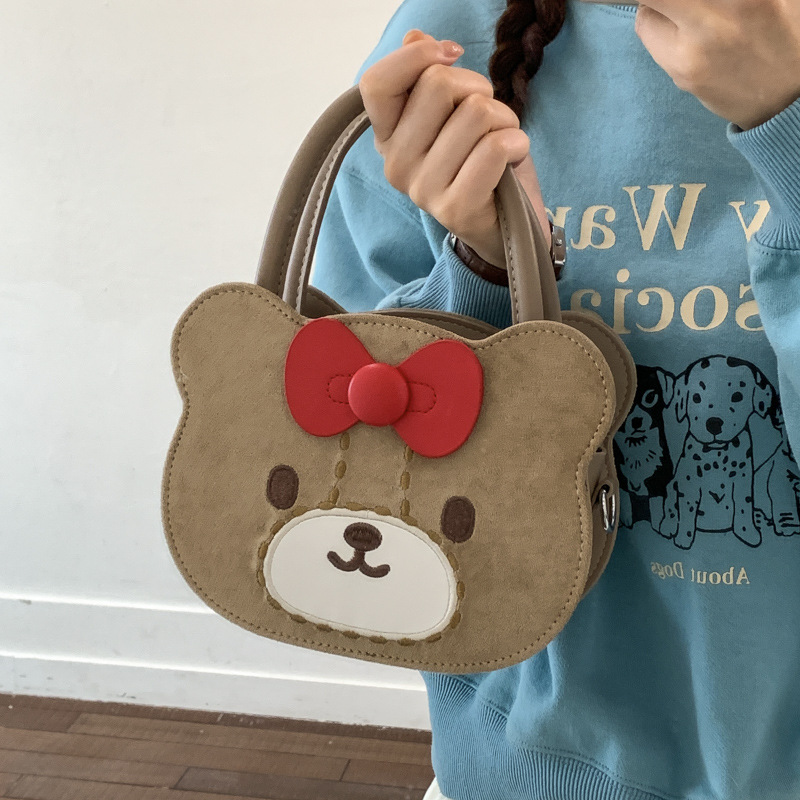 Caricatura lindo oso, bolsos de hombro para niños y niñas, bolsos de mano para bebés, bolsos de moda para niños.
