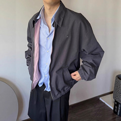 毒家版本现货高品质P家爆款小字母双面夹克外套宽松版型男女同款