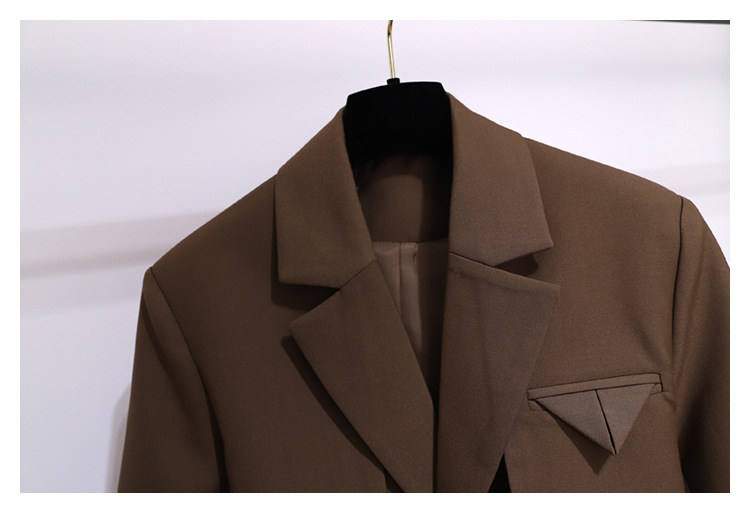 Coupe-vent pour femme, nouveau haut de style coréen, petite veste chic de couleur café, costume haut de gamme pour femme, printemps et automne_voghion.com