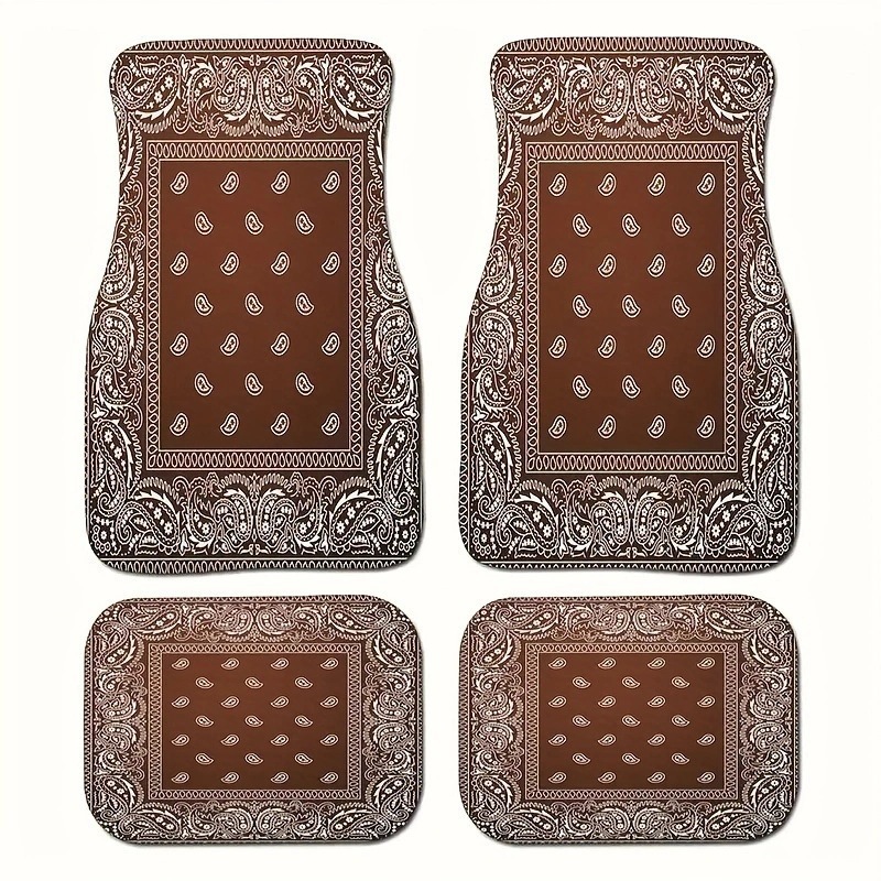 Cross-Border Bohemian Car Floor Mats for Main and Passenger Front and Rear Floor Mats Amazon Temu Dropshipping Wholesale Foot Mats
