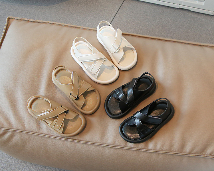 Versione coreana casual Velcro 2022 estate nuove scarpe da spiaggia per ragazzi e ragazze tendenza per sandali per bambini di piccole e medie dimensioni_voghion.com