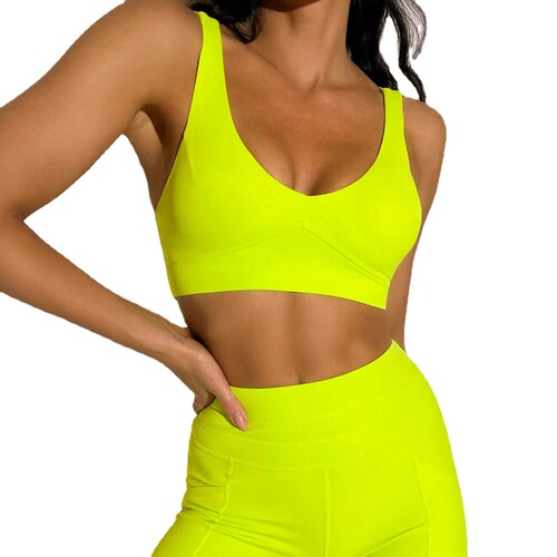 European and American yoga wear, high support, sexy sports vest, adjustable breasted, beautiful back push-up yoga bra