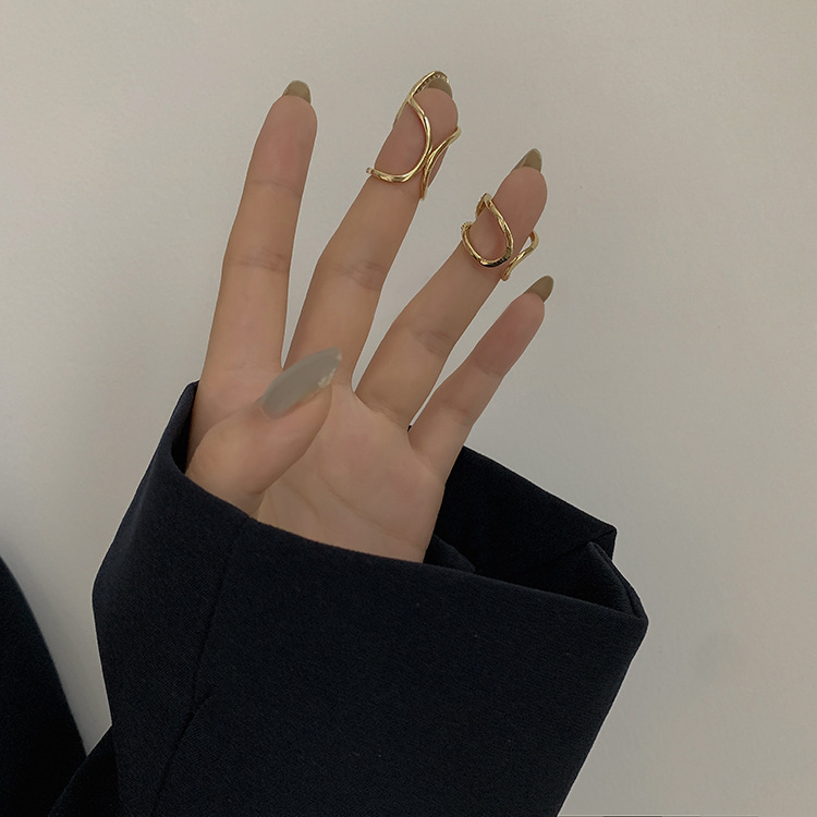 Holiday, Daily Occasion Copper Geometric Zircon Open Rings