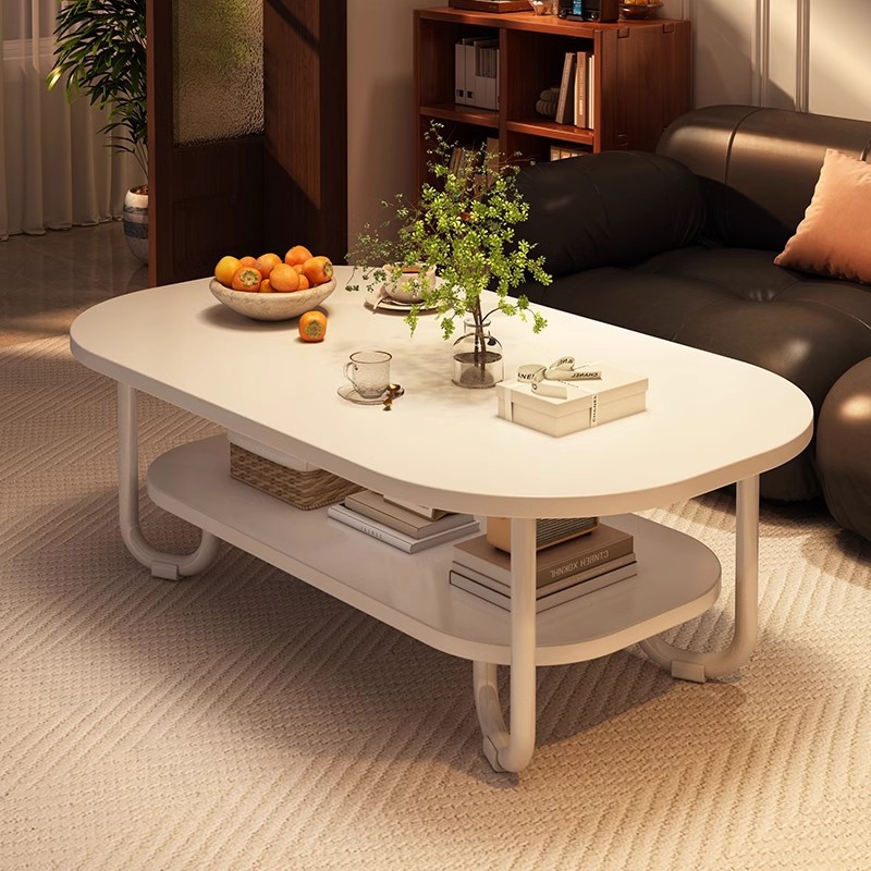 Mesa de centro Apartamento pequeño Sala de estar Mesa para el hogar Casa de alquiler simple Dormitorio estilo crema Sofá creativo simple Mesa de té
