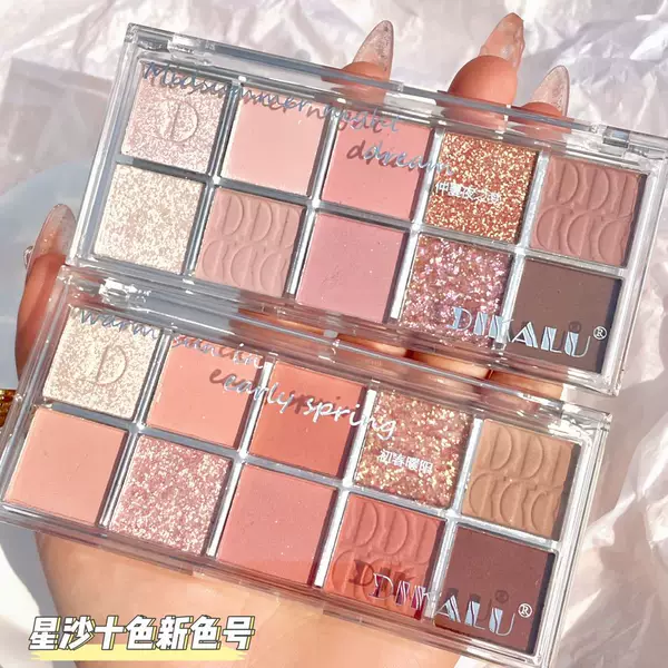 DIKALU star sand ten-color eyeshadow plate pearlescent matte earth color Super Flash 10-color eyeshadow cheap makeup wholesale