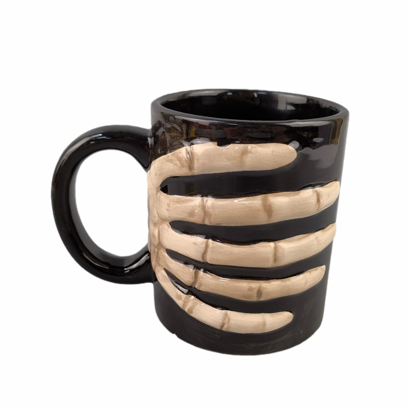 Taza de dedo de Halloween, taza de cerámica de palma, taza de café, taza de agua, taza de agua extraña