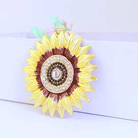 向日葵植物时尚太阳花钥匙扣配饰挂件钥匙链送女友包扣包挂扣1326