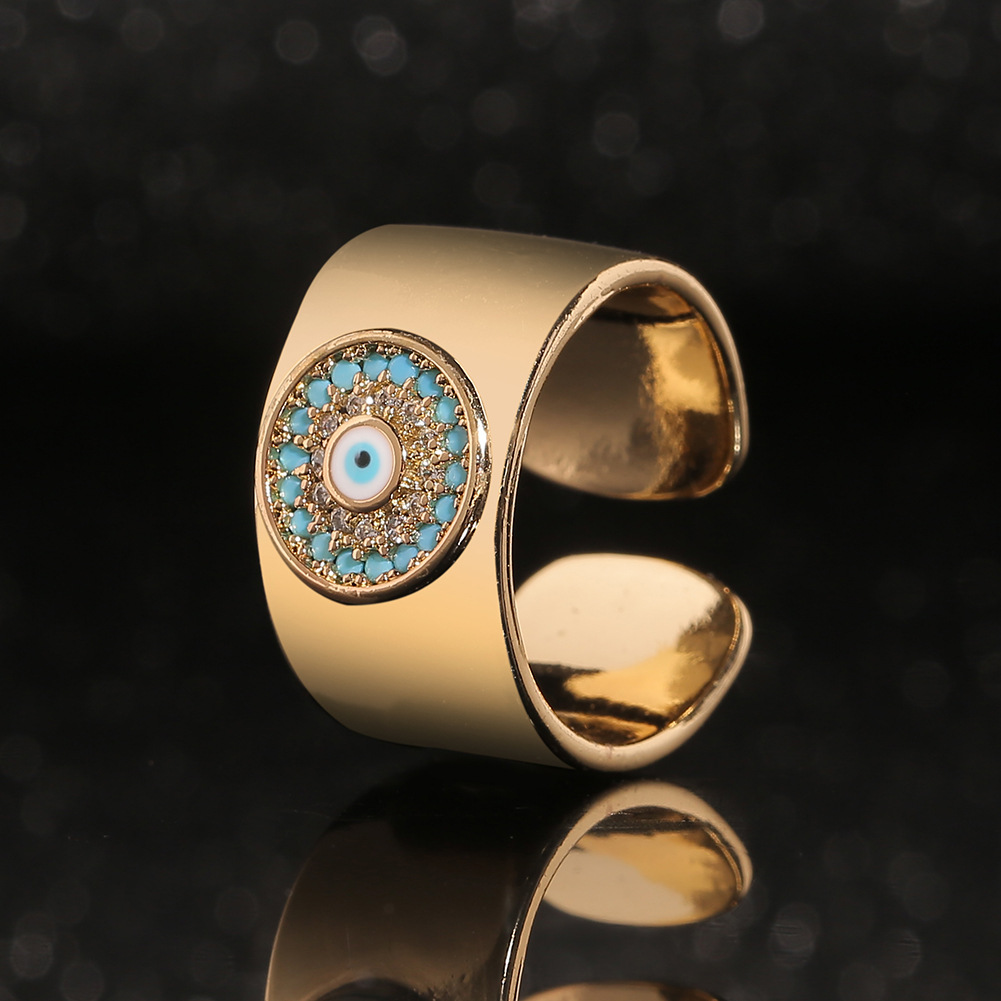 مجوهرات يدوية جديدة من  ، وخواتم الزركون المطلية بالذهب المصنوع من النحاس display picture 2