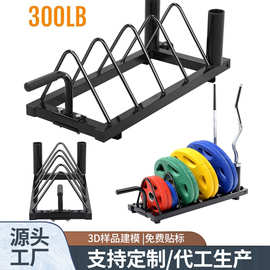 跨境哑铃置物架健身器材举重铃片收纳架杠铃放置架杠铃架