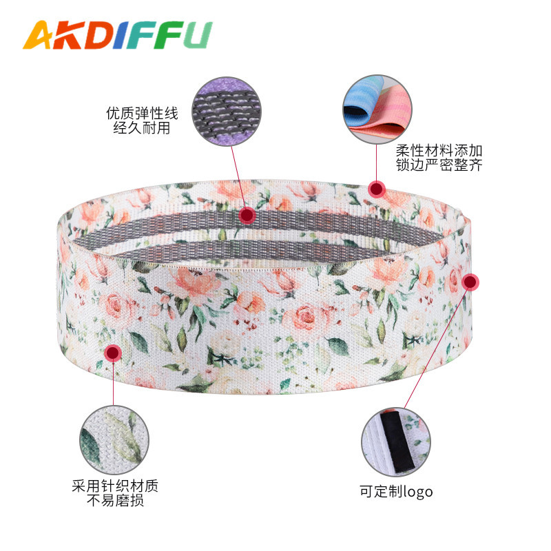 Banda de Yoga de cadera Banda de tensión de algodón Círculo de cadera Anillo de abuso de cadera Banda elástica en cuclillas Deportes Equipo de protección Banda de resistencia