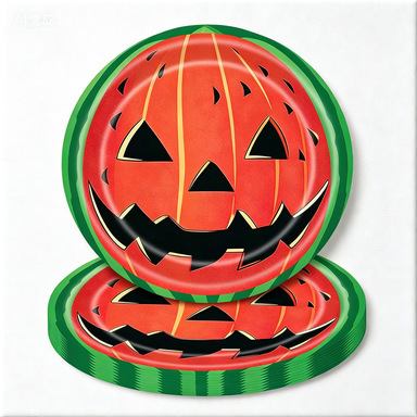 Halloween Horror Watermelon Disposable Paper Plates Holiday Party Supplies Atmosphere Decoration Disposable Dinner Plates Halloween Horror Watermelon Disposable Paper Plates Holiday Party Supplies Atmosphere Decoration Disposable Dinner Plates