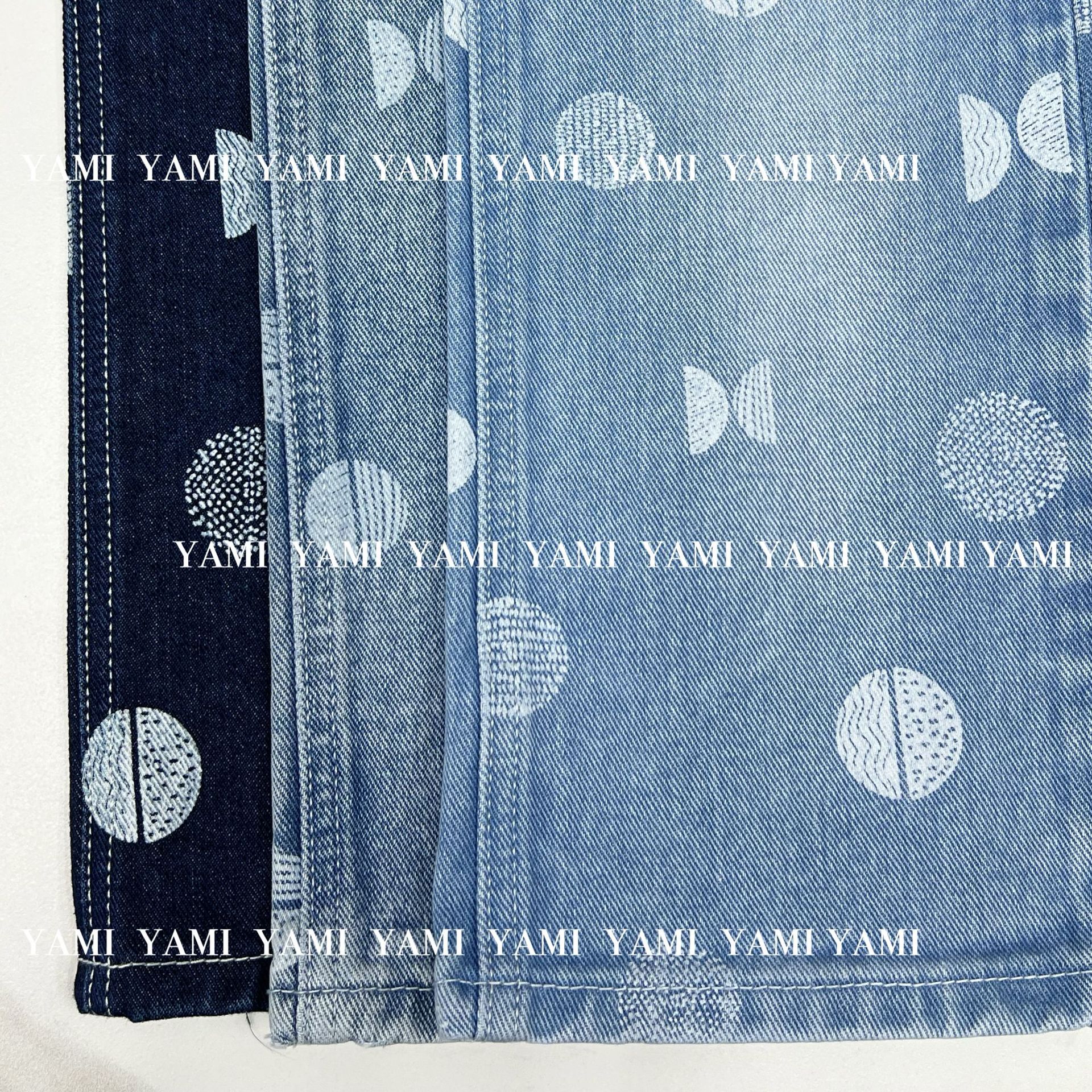 Tela de mezclilla de moda impresión artesanal suave algodón no elástico Denim ropa de mujer fábrica de tela al por mayor image 5