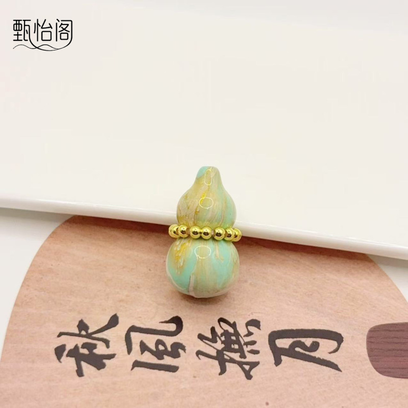 油画大漆葫芦金珠跑环腰线飘漆葫芦吊坠挂饰文玩配饰配件diy饰品|undefined