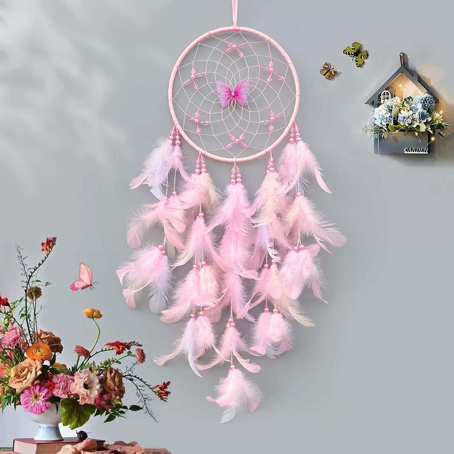 少女心捕梦网手工风铃挂饰房间装饰高级感创意生日礼物送女友女生