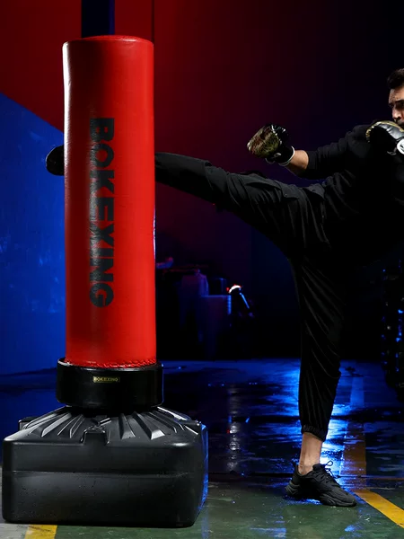 Boxing Heavyweight Professional Leather Boxing Sandbag Household Vertical Sanda Taekwondo Tumbler Sandbag