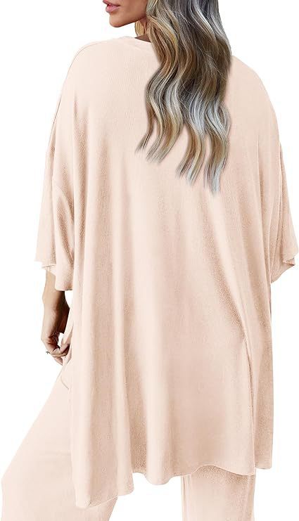 618g Weight Half Sleeve Sleeve Length Spandex, Polyester Fabric Type Pant Co-ord Set Sets Type 2 Pieces Set Quantity Daily Occasion Round Neck Neckline Loose Fit Type Solid Color Pattern Summer, Spring Season Women's Gender Casual Style Daily Women's Casual Solid Color Spandex Polyester Pant Co-ord Set Pants Sets 19