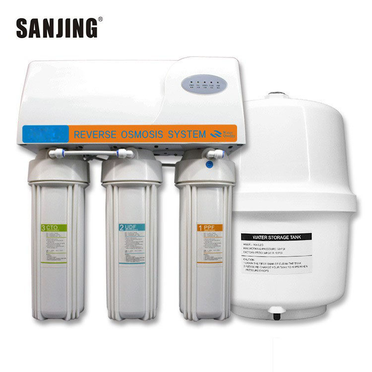 RO hogar purificador de agua potable directa cocina cinco luces con cubierta purificador de agua de ósmosis inversa ventas directas de la fábrica