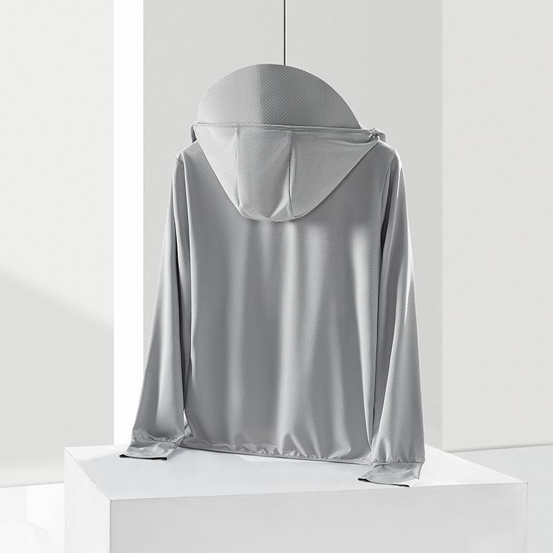 UPF50 ropa de protección solar de seda de hielo al aire libre de manga larga para mujer nueva ropa de pesca transpirable resistente a los rayos UV para hombres verano