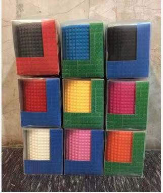 Fábrica al por mayor personalizado creativo Asamblea taza de agua educativa taza de té resistente a la gota taza de té Lego bloque de construcción