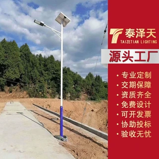 厂家批发市政工程新农村感应式路灯 户外照明led6米8米太阳能路灯