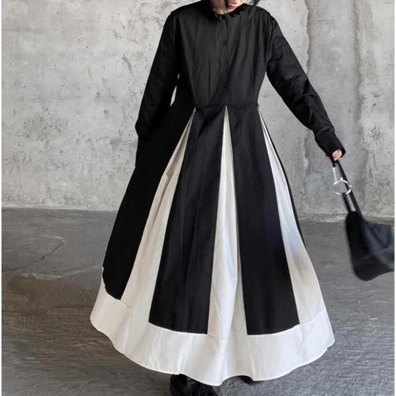 Autumn elegant Japanese small design long skirt