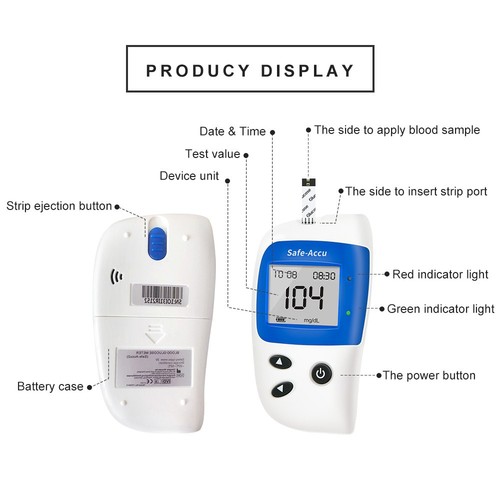 Sinocare accu2 household fully automatic code-free blood glucose meter foreign trade export meter English blood analysis