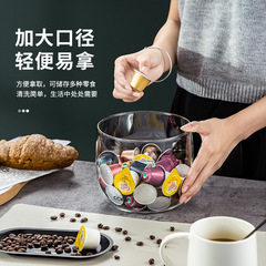 CCKO glass storage jar non-sealed jar kitchen food storage jar household candy snack round storage jar