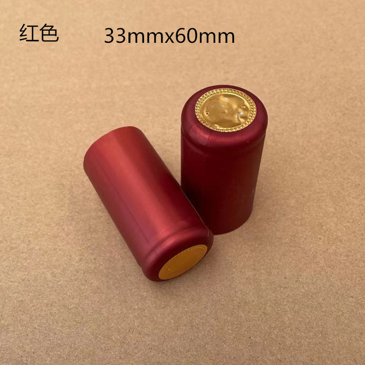 PVC tapa de plástico botella de vino rojo película de sellado cable de tracción fácil película Termocontraíble botella de vino de vidrio película de encogimiento en stock al por mayor