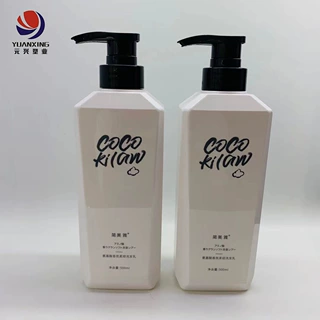 厂家定制PET500g棱边扁塑料洗发水瓶 护发素沐浴露系列分装瓶批发