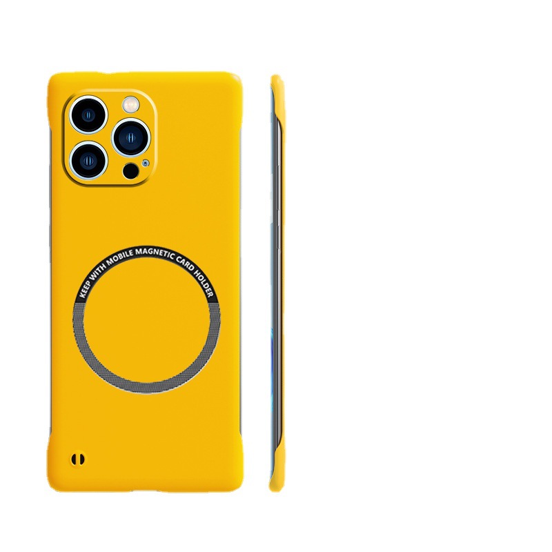 Caja magnética sin marco del teléfono móvil iphone15 para la caja protectora helada simple pura del teléfono móvil de Apple 14 DE LA PC del color