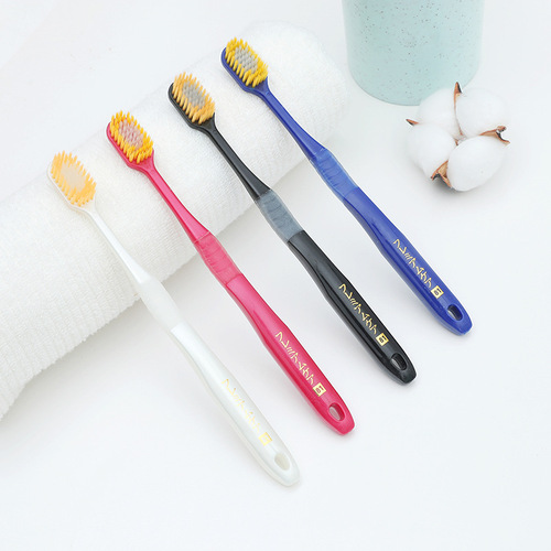 Japanese wide-head toothbrush, bamboo charcoal soft-bristle toothbrush, interdental brush, high-end single-pack department store wholesale