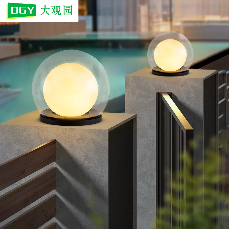 Lámpara de Columna Daguanyuan, Lámpara Solar para Exteriores, Impermeable, para Patio, Jardín, Valla, Puerta, Poste, 378L