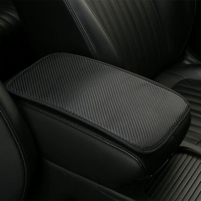 Box Pad Cross-Border Manufacturer Carbon Armrest box pad - black