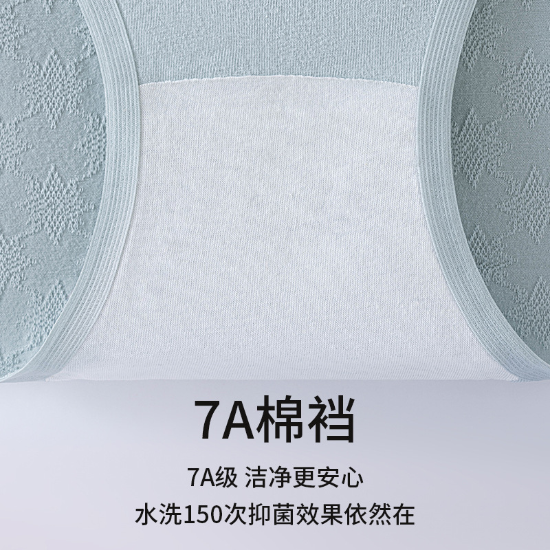 Calzoncillos sin costuras de algodón de gran tamaño para mujer con cintura fina de verano antibacteriana