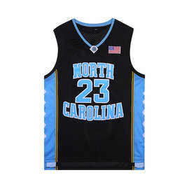 篮球服套装男ncaa北卡23黑蓝白 球衣美式球衣学生夏季篮球比赛服